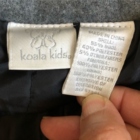 Koala Kids gray coat with removable hood snap button and toggle closure size 18M - Picture 5 of 5